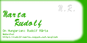 marta rudolf business card