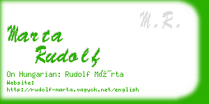 marta rudolf business card